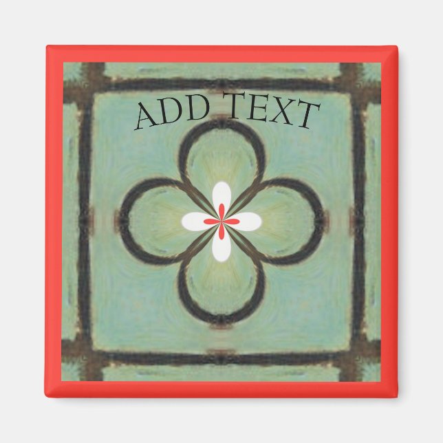 White Flower Magnet (Front)