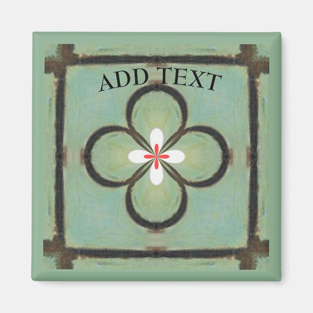 White Flower Magnet (Front)