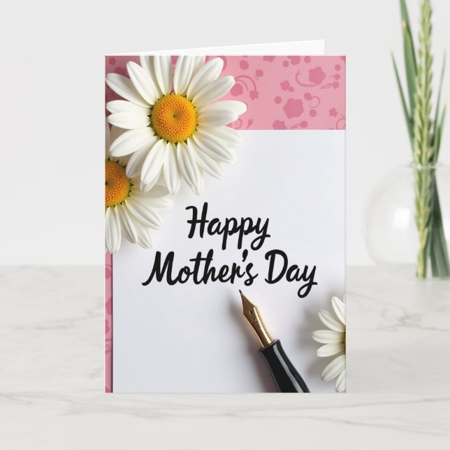 White Flower Mothers Card (Front)