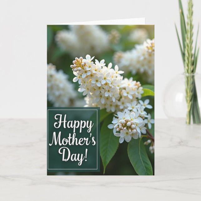 White Flower Mothers Day Card (Front)