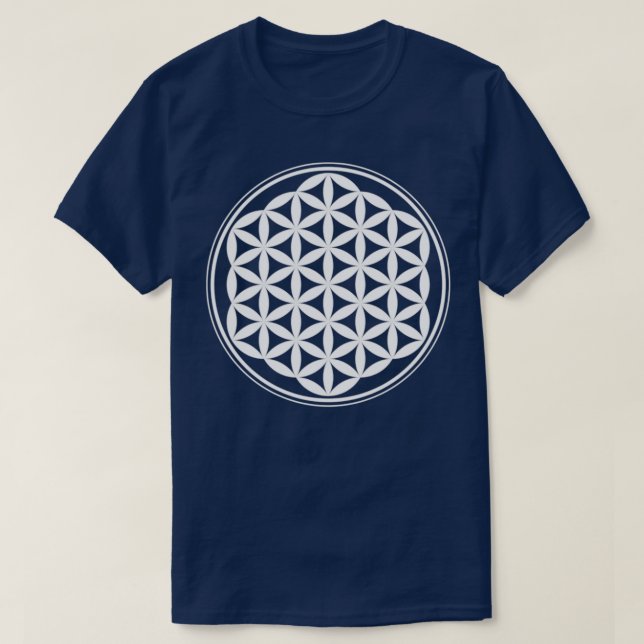 White Flower of life T-Shirt (Design Front)