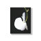 White Flower on Black Wrapped Canvas