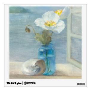 White Flower Overlooking the Sea Wall Decal