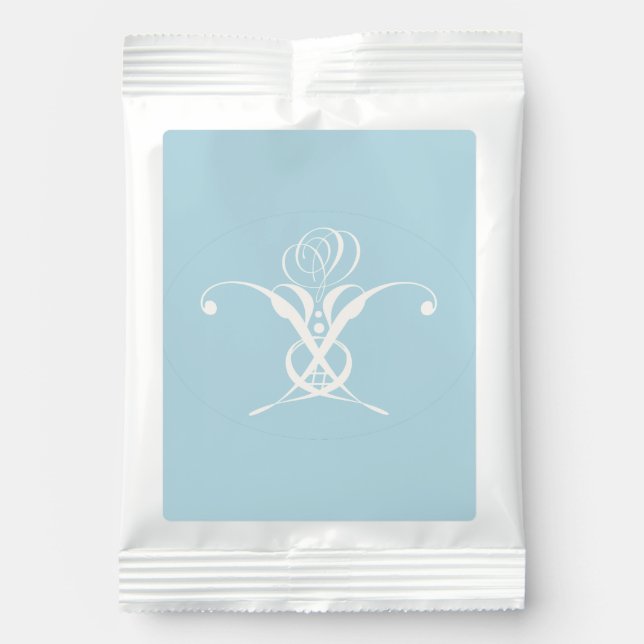 White Flower Pastel Blue Easter Lemonade Drink Mix (Front)