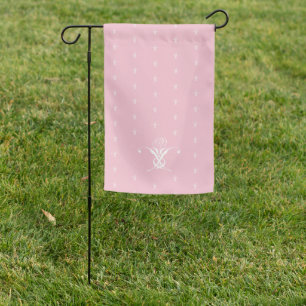 White Flower Pastel Pink Easter Garden Flag