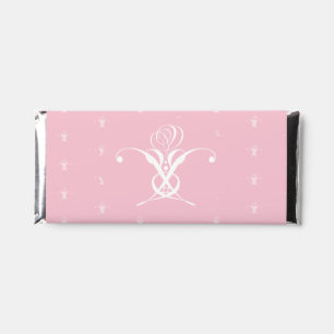 White Flower Pastel Pink Easter Hershey Bar Favors