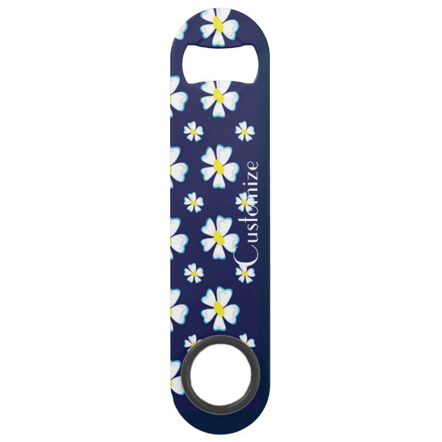 White Flower Pattern Thunder_Cove   Bar Key (Front)