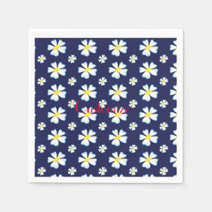 White Flower Pattern Thunder_Cove Napkins
