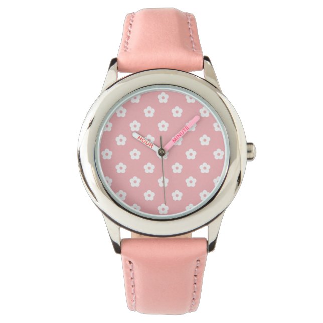 White Flower Pattern Watch (Front)
