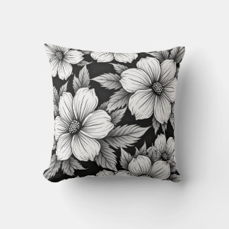 White flower pillow cushion