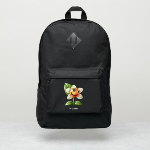 White Flower Port Authority Backpack