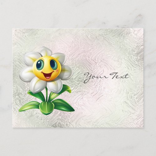 White Flower Postcard