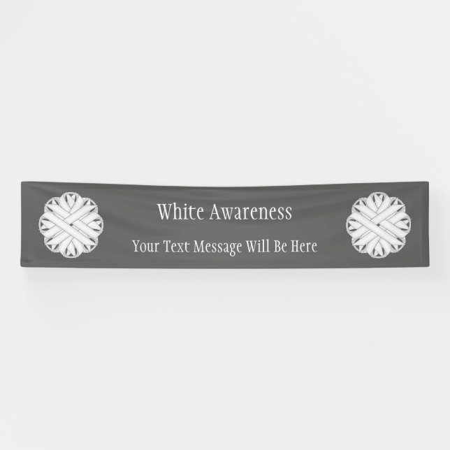 White Flower Ribbon by Kenneth Yoncich Banner (Horizontal)