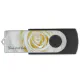 White flower rose USB swivel flash drive | Zazzle