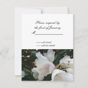 White Flower RSVP Reply Card