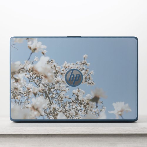 white flower sea HP laptop skin