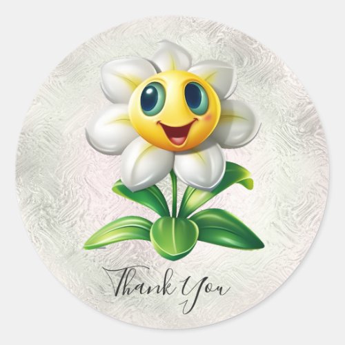 White Flower Sticker