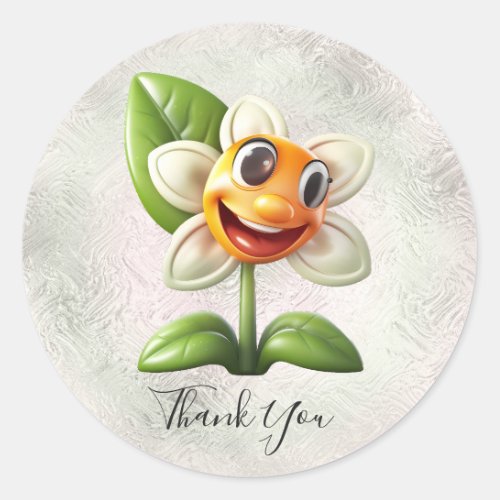 White Flower Sticker