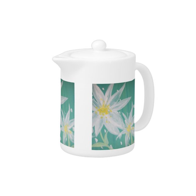 White Flower Teapot (Right)