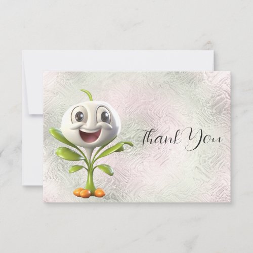 White Flower Thank You Card