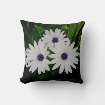 White Flower Throw Pillow by usadesignstore at Zazzle