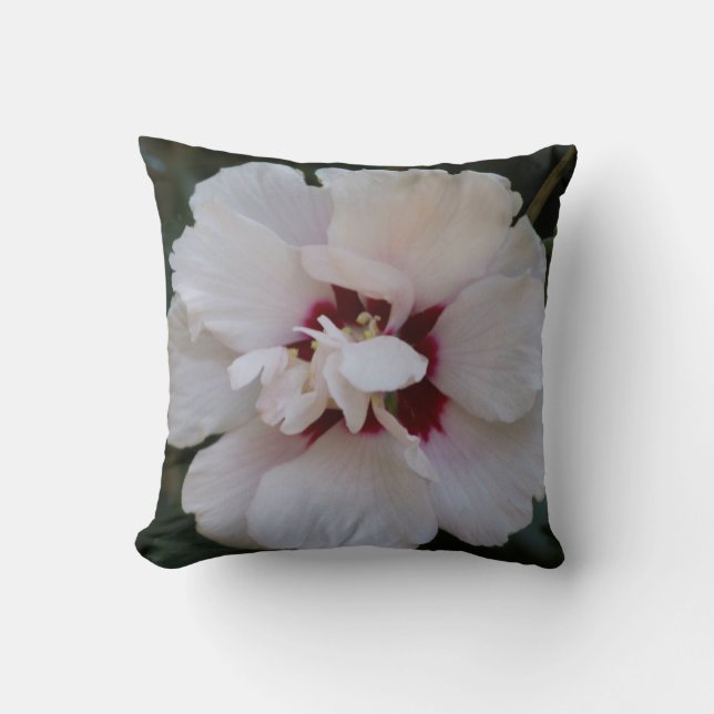 White Flower Throw Pillow (Front)