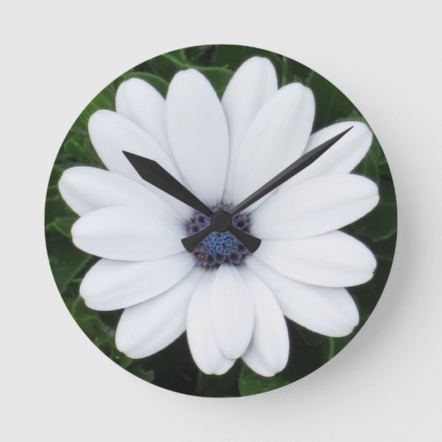 White Flower wall clock (Front)
