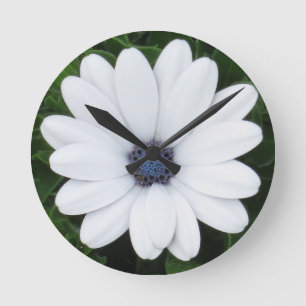 White Flower wall clock