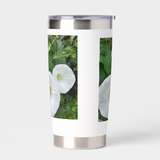 White Flower Water Bottle Insulated Tumbler