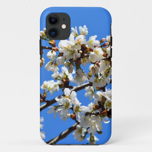 White flowering spring tree white floral blossom  iPhone 11 case