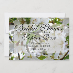 White flowering tree Blossoms Invitation