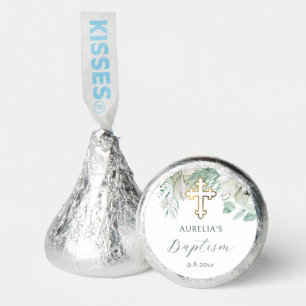White Flowers and Greenery Baptism Hershey®'s Kisses®