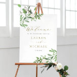 White Flowers and Greenery Engagement Party Poster<br><div class="desc">Welcome your guests in style with our beautifully customizable engagement party welcome sign, designed to set the tone for your special day. Featuring delicate watercolor greenery and elegant white flowers, this sign effortlessly blends nature-inspired elements with a touch of sophistication. This greenery engagement party sign is perfect for rustic, boho,...</div>