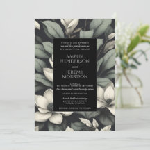 White Flowers and Greenery QR Wedding