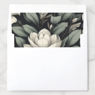White Flowers and Greenery Wedding Envelope Liner