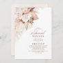 White Flowers and Pampas Grass Rehearsal Dinner Invitation