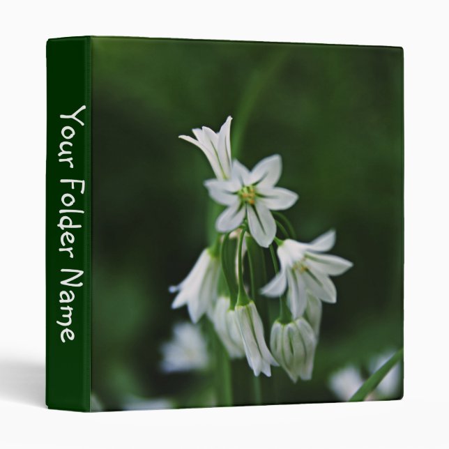 White Flowers Avery Binder (Front/Spine)
