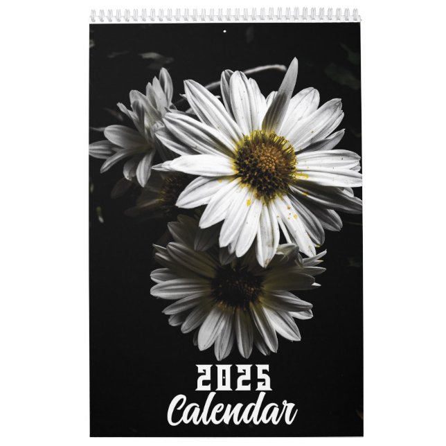 white flowers calendar 2025 (Cover)