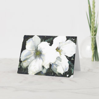 White flowers card