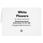 White Flowers Cards (Back Horizontal)