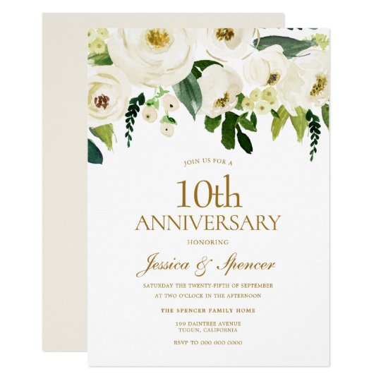 white-flowers-cream-10th-wedding-anniversary-invitation-zazzle