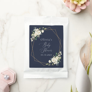 White Flowers, Cream Flowers, Boho, Baby Shower Hot Chocolate Drink Mix