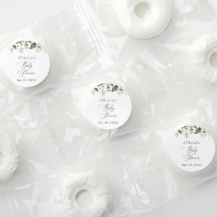 White Flowers, Cream Flowers, Boho, Baby Shower Life Saver® Mints