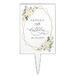 White Flowers, Cream Flowers, Boho, Birthday Cake Topper