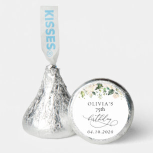 White Flowers, Cream Flowers, Boho, Birthday Hershey®'s Kisses®