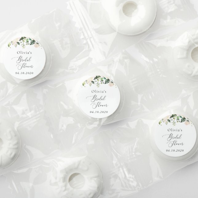White Flowers, Cream Flowers, Boho, Bridal Shower Life Saver® Mints (Assorted)