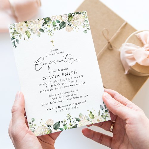 White Flowers, Cream Flowers, Boho, Confirmation
