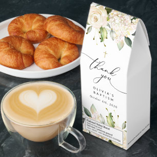 White Flowers, Cream Flowers, Boho, Floral Baptism Roasted Coffee