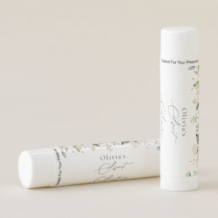 White Flowers, Cream Flowers, Boho, Sweet 16 Lip Balm