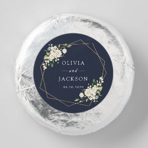 White Flowers, Cream Flowers, Greenery, Wedding Dipped Oreo Cookie Favors